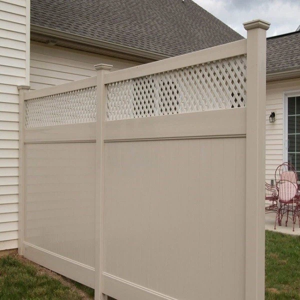 Privacy Lattice Vinyl Fence